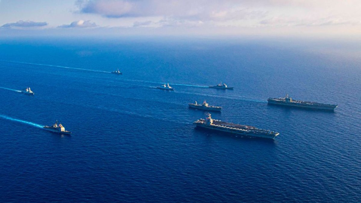 Imagen de archivo de un entrenamiento en  el mar Mediterráneo en el que participó el USS Mason / America's Navy
