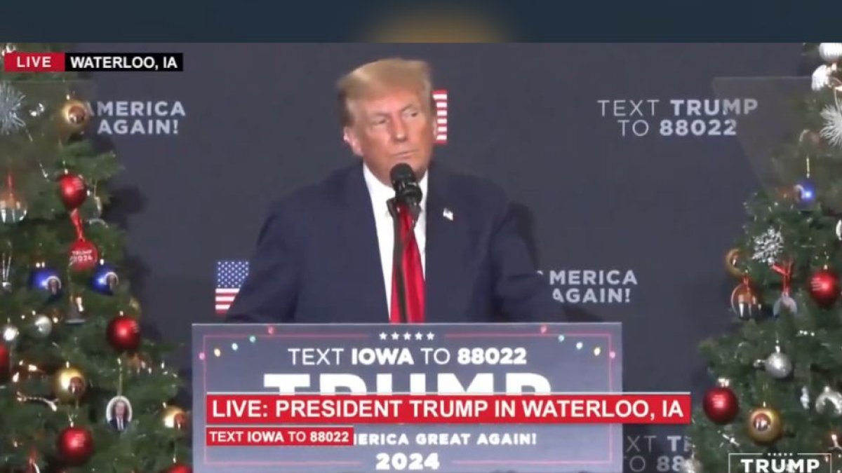 (Transmisión en vivo de Donald Trump en Iowa)