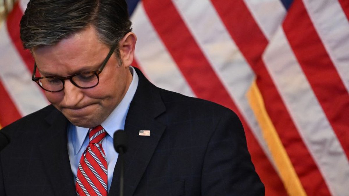 Mike Johnson, crestfallen in a file photo.