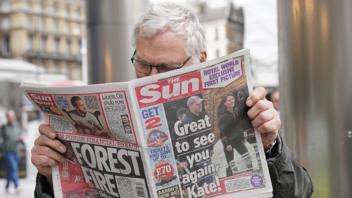 La portada del diario 'The Sun' con la foto de la princesa de Gales | PA / Cordon Press