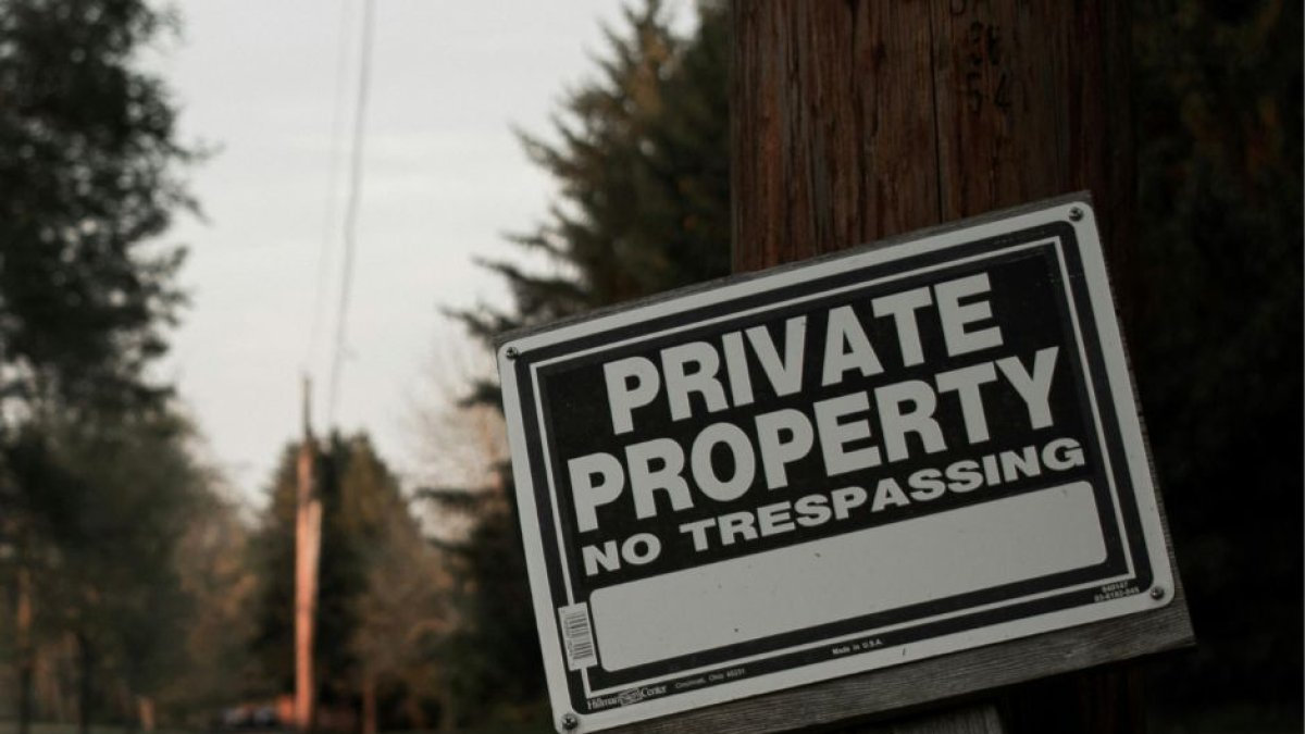 Letrero propiedad privada (Pexels)