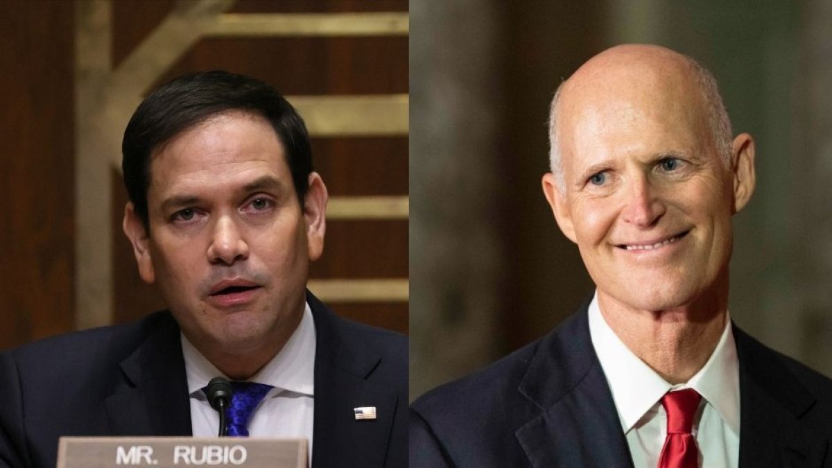 Los senadores Marco Rubio y Rick Scott. (Montaje Voz Media; Cordon Press)