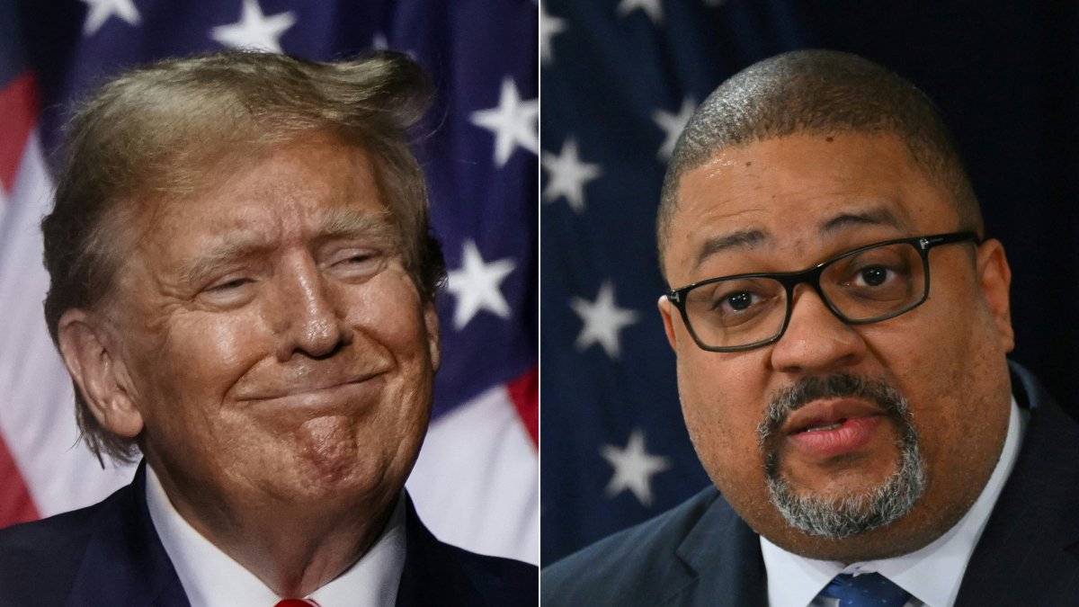 El expresidente Donald Trump y el fiscal de Manhattan Alvin Bragg
