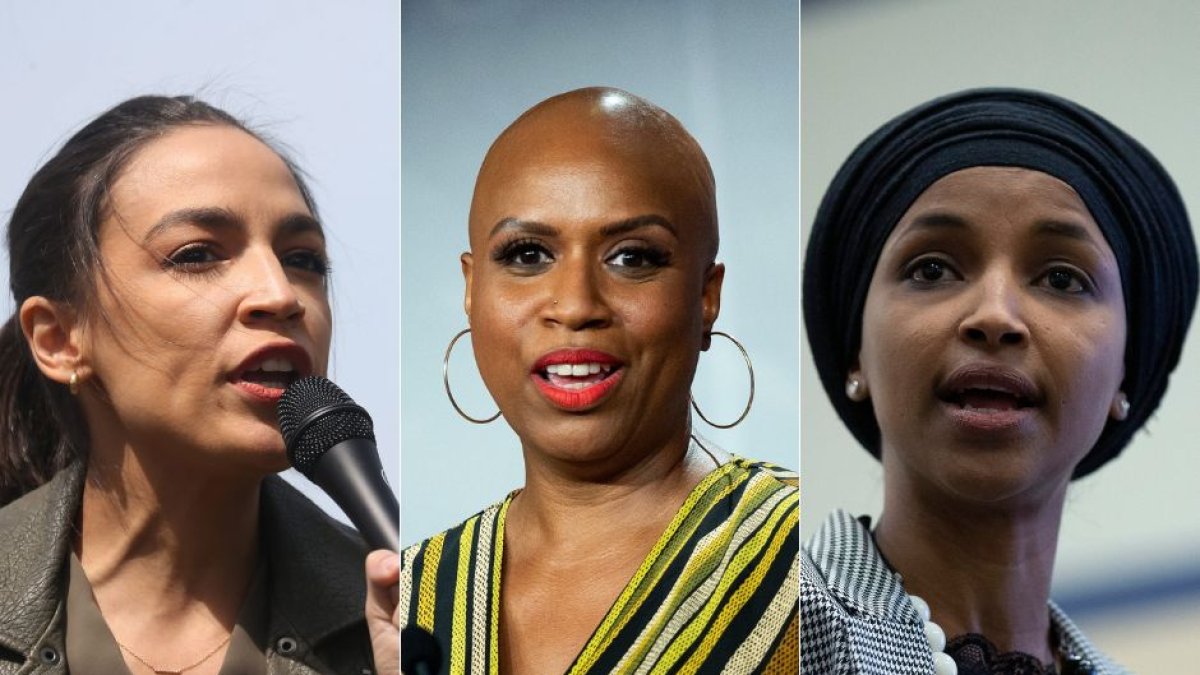 Alexandria Ocasio-Cortez, Ayanna Pressley e Ilhan Omar