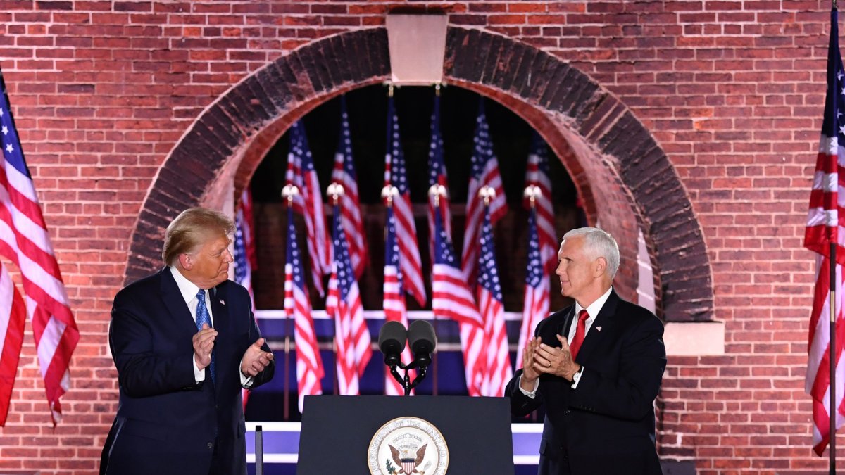 Donald Trump y Mike Pence, en la Convención Nacional Republicana de 2020