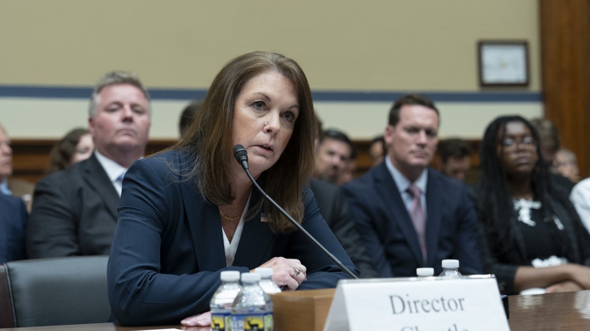 Kimberly Cheatle testifying in Congress.
