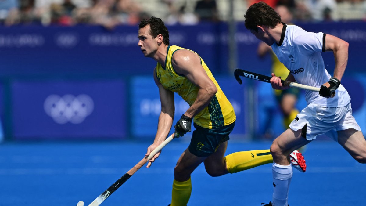 Thomas Craig (yellow), at the Paris 2024 Olympic Games