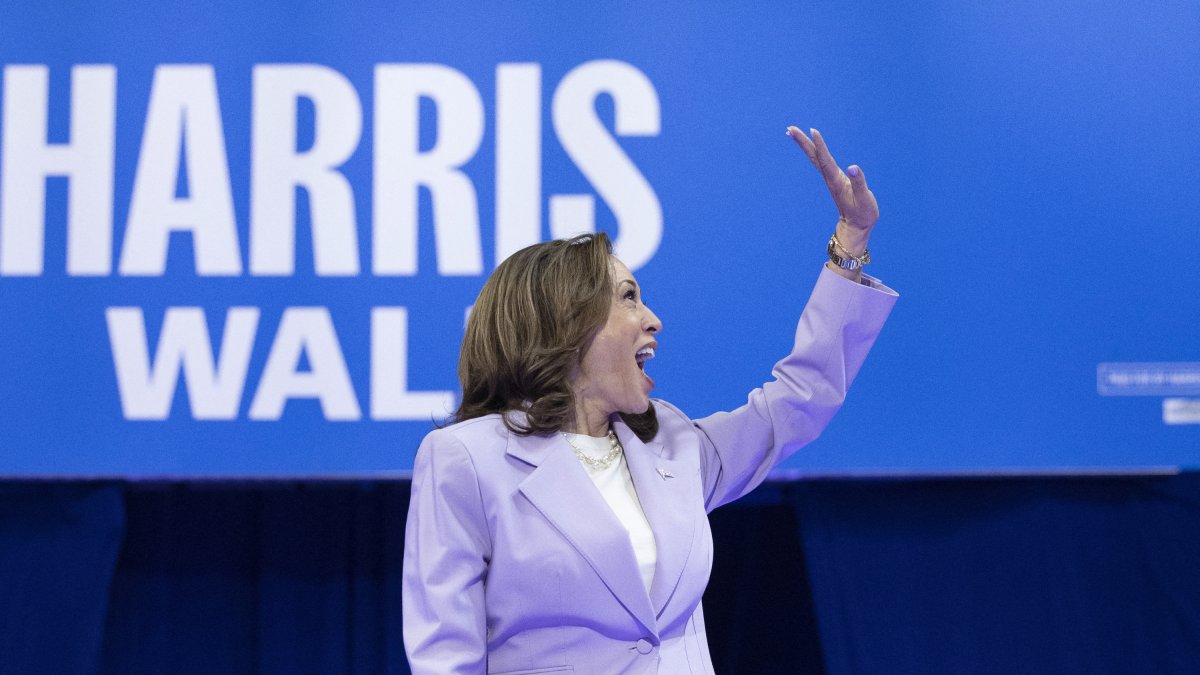 Kamala Harris arrives in Las Vegas for a campaign event / Ronda Churchill