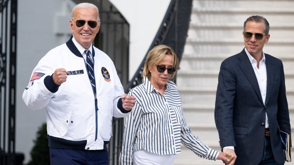Joe, Valerie and Hunter Biden at the White House.