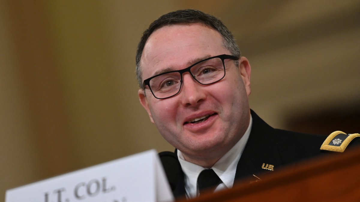 El teniente coronel retirado Alexander Vindman, en el Congreso