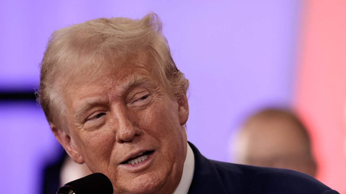 Donald Trump en un mitin