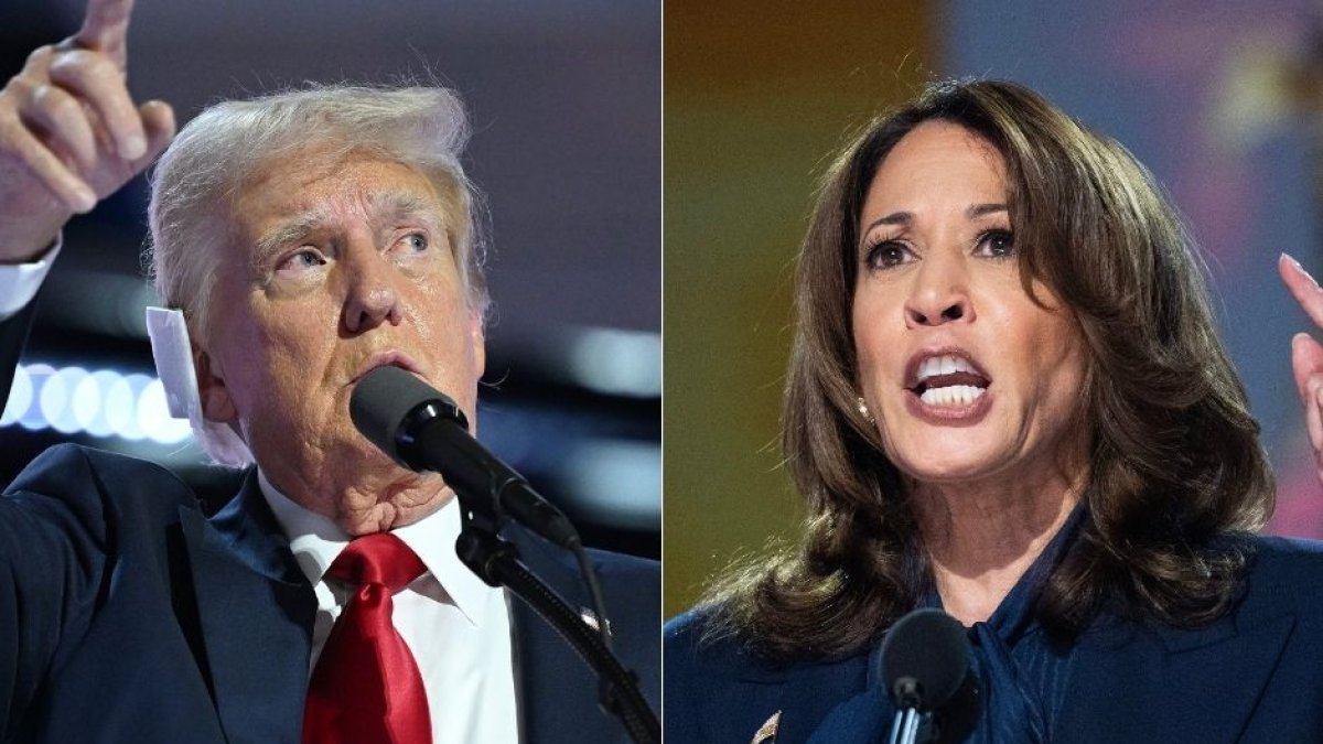 Donald Trump and Kamala Harris