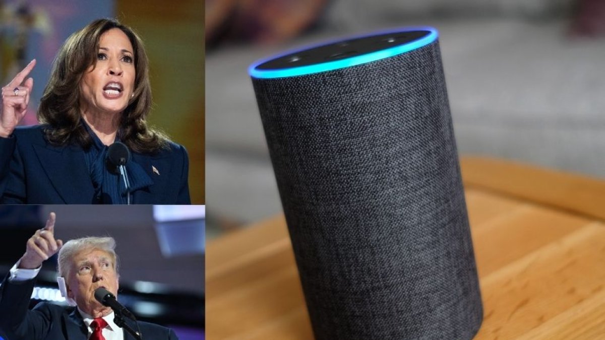 Kamala Harris and Donald Trump. Alexa