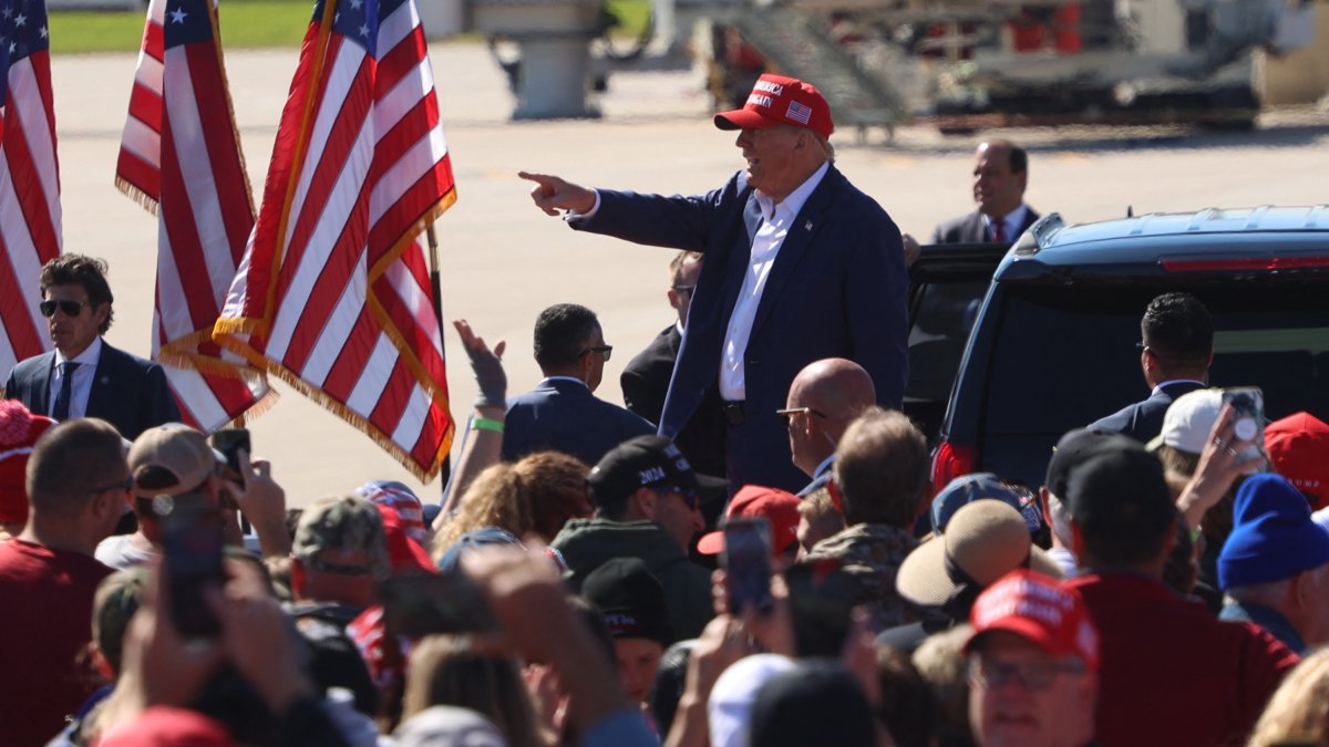 Donald Trump fue ovacionado en una rally al aire libre en Wisconsin/ Alex Wroblewski