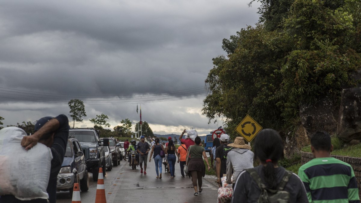 File: border crossing between Brazil and Venezuela in Pacaraima on May 10, 2019