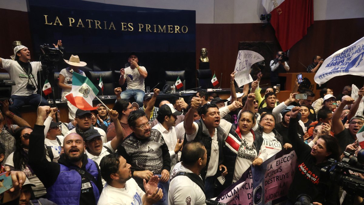 Protesters take over the Senate in Mexico