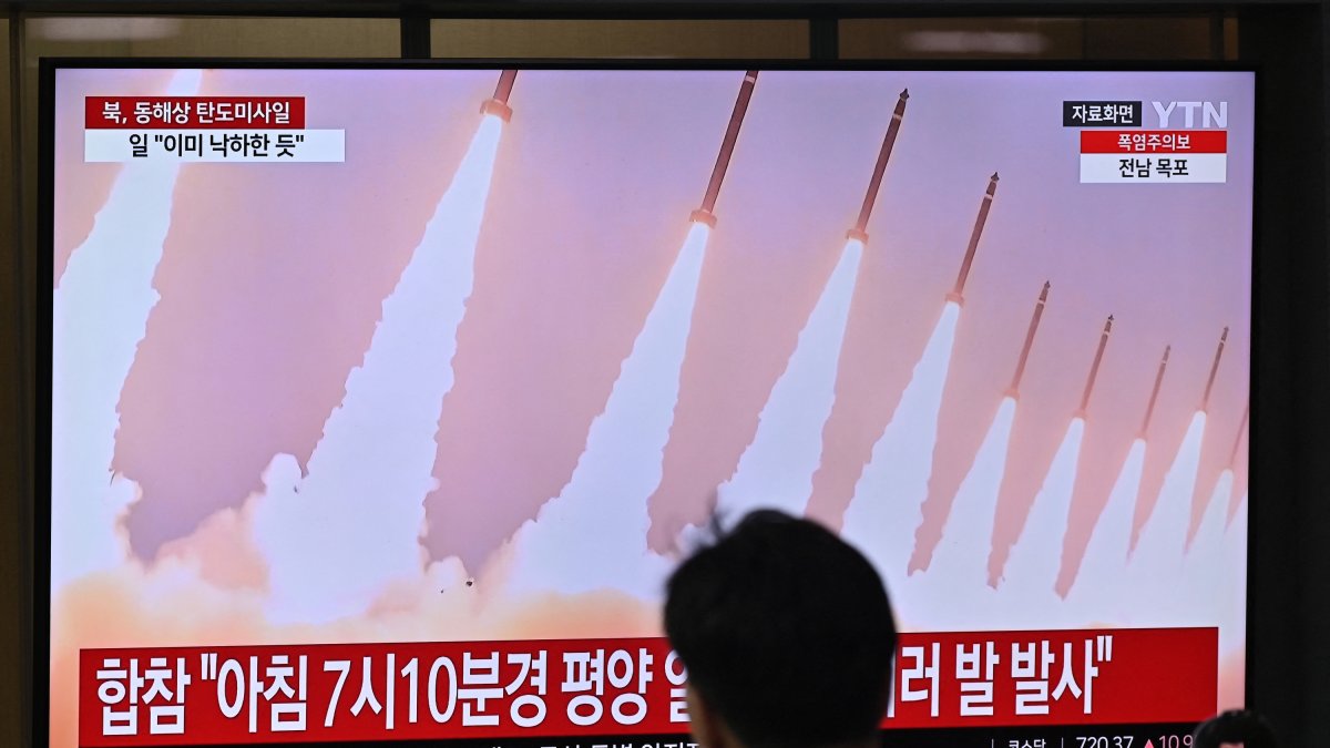 Misiles lanzados por Corea del Norte al mar de Japón