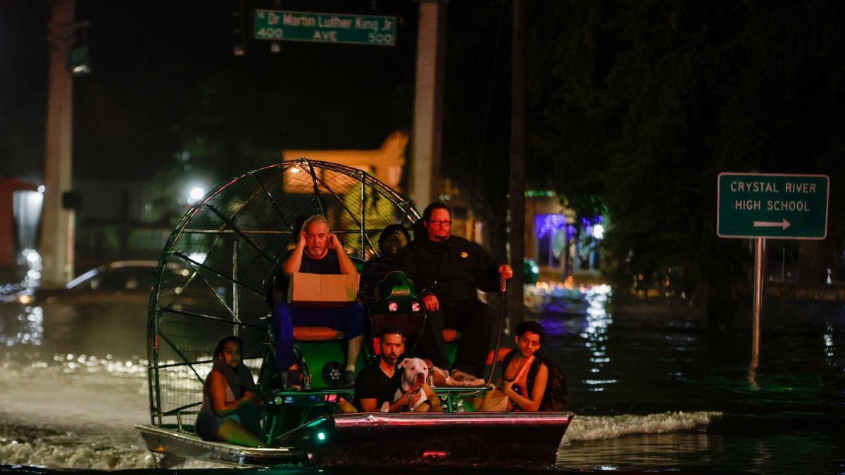 Inundaciones en Florida al paso del huracán Helene