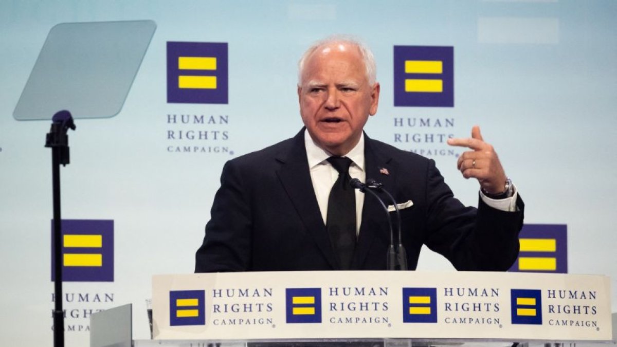 Minnesota governor and Democratic vice presidential candidate, Tim Walz