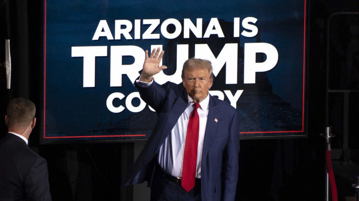 Donald Trump, durante un mitin en Arizona