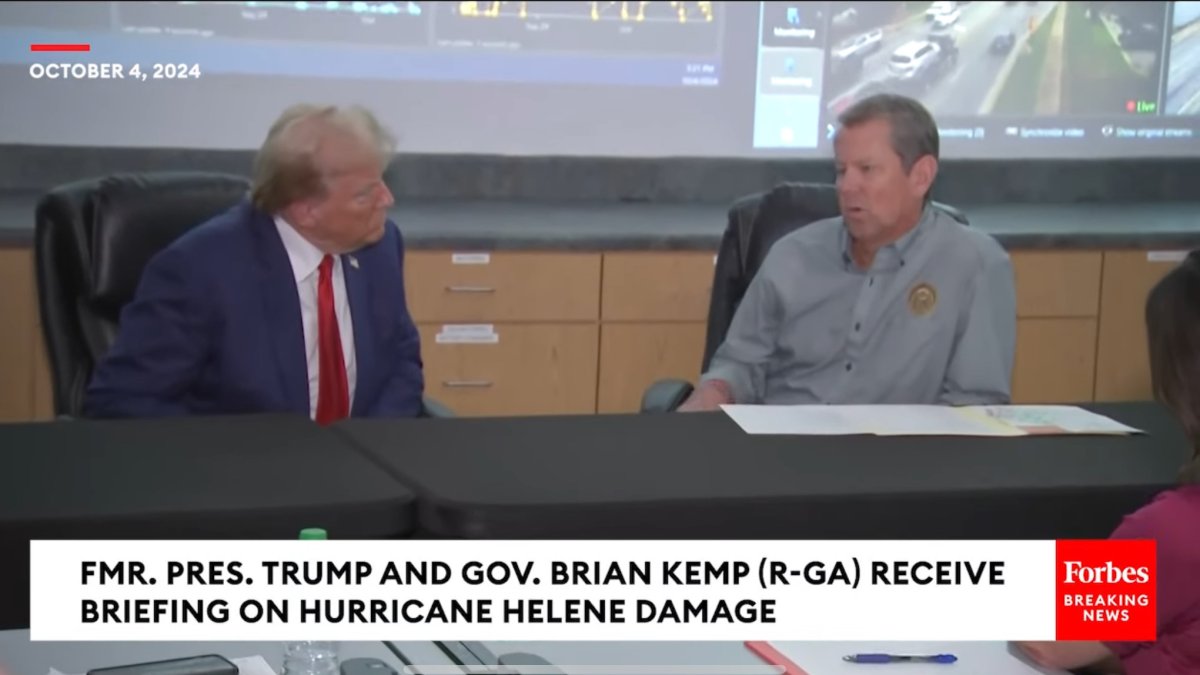 Trump and Kemp reunited after more than four years/edit from screen captures.