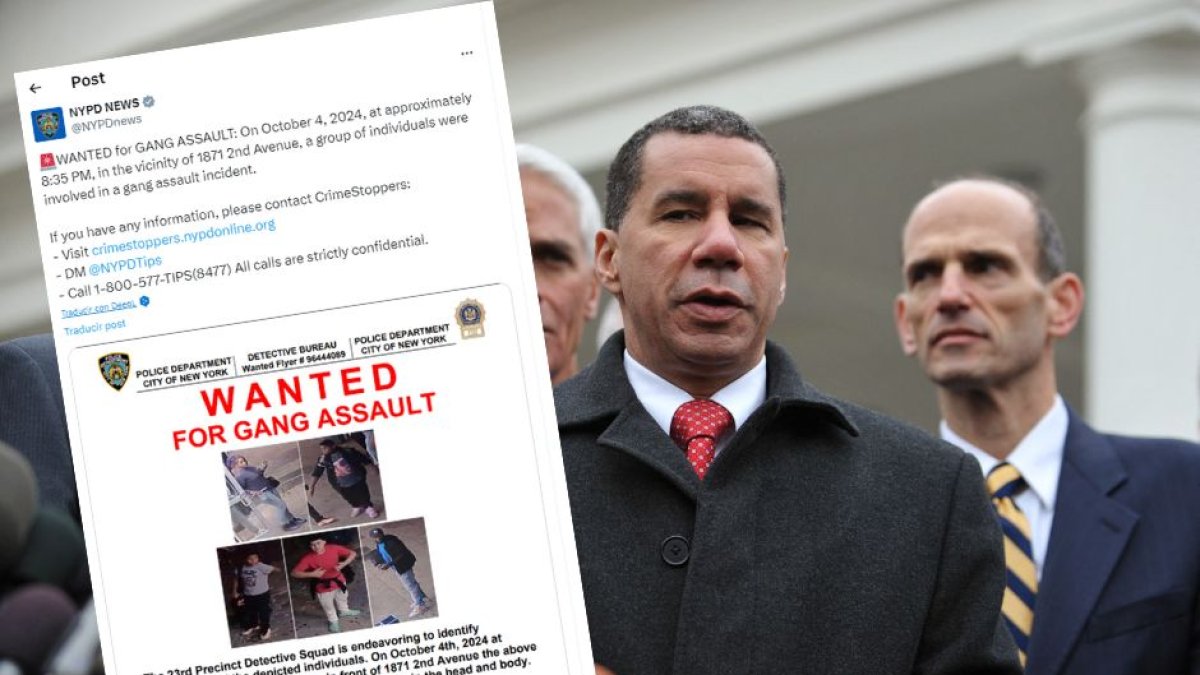 El exgobernador de NY David Paterson y un tuit de la Policía con los presuntos agresores