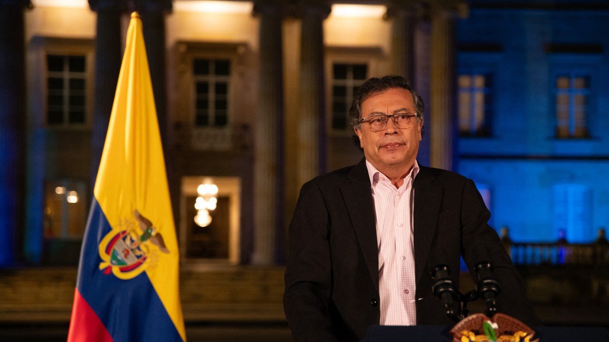 Gustavo Petro in Bogota  on October 8- AFP