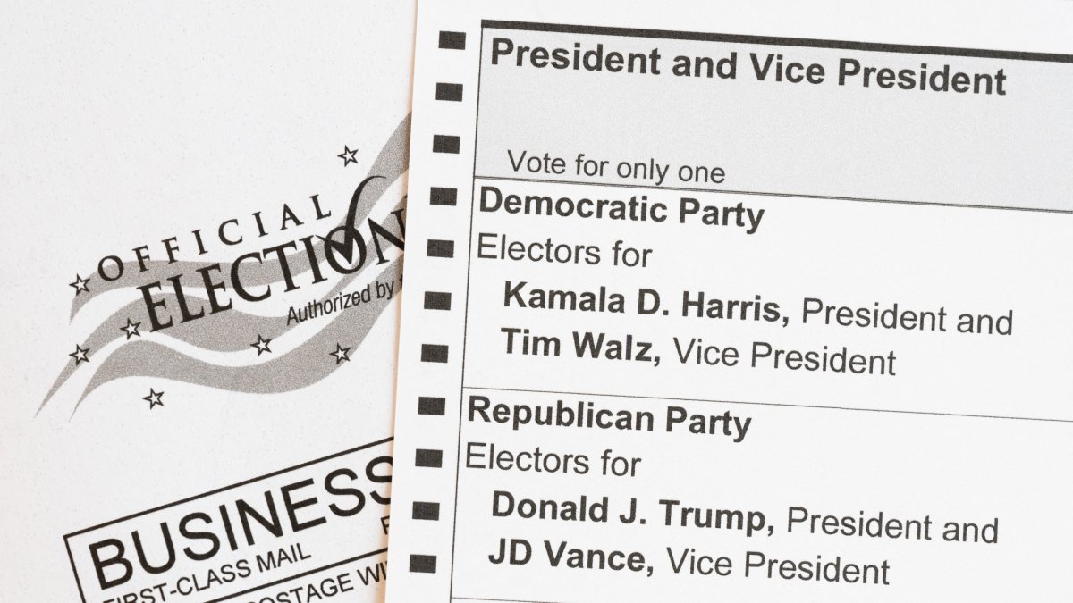 A mail-in ballot