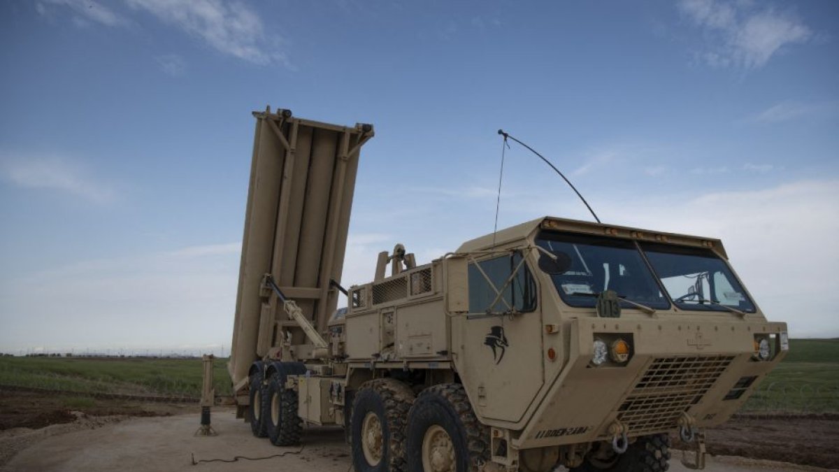 A launch station of the U.S. Army's Terminal High Altitude Area Defense (THAAD) system,
