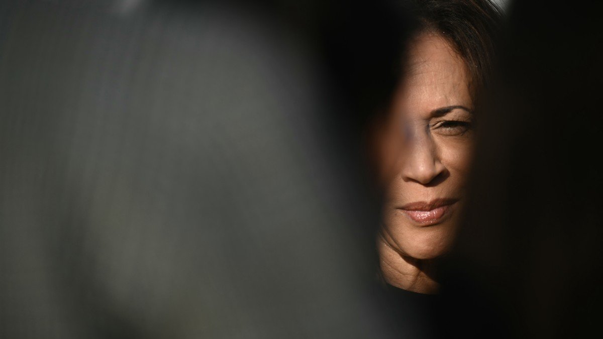 Kamala Harris in Maryland on October 12 - AFP