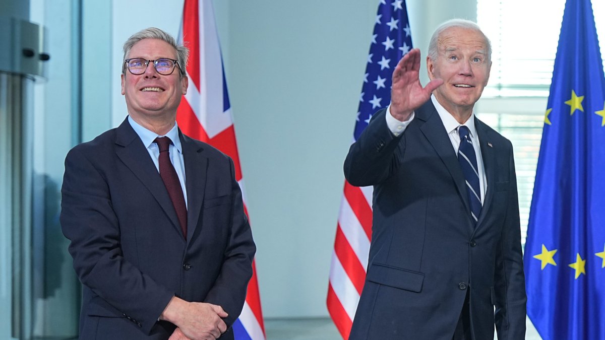 Keir Starmer, British prime minister, and Joe Biden.