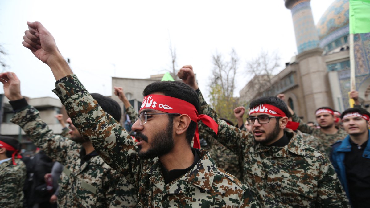 Members of the Revolutionary Guard Corps. in Tehran, Iran.