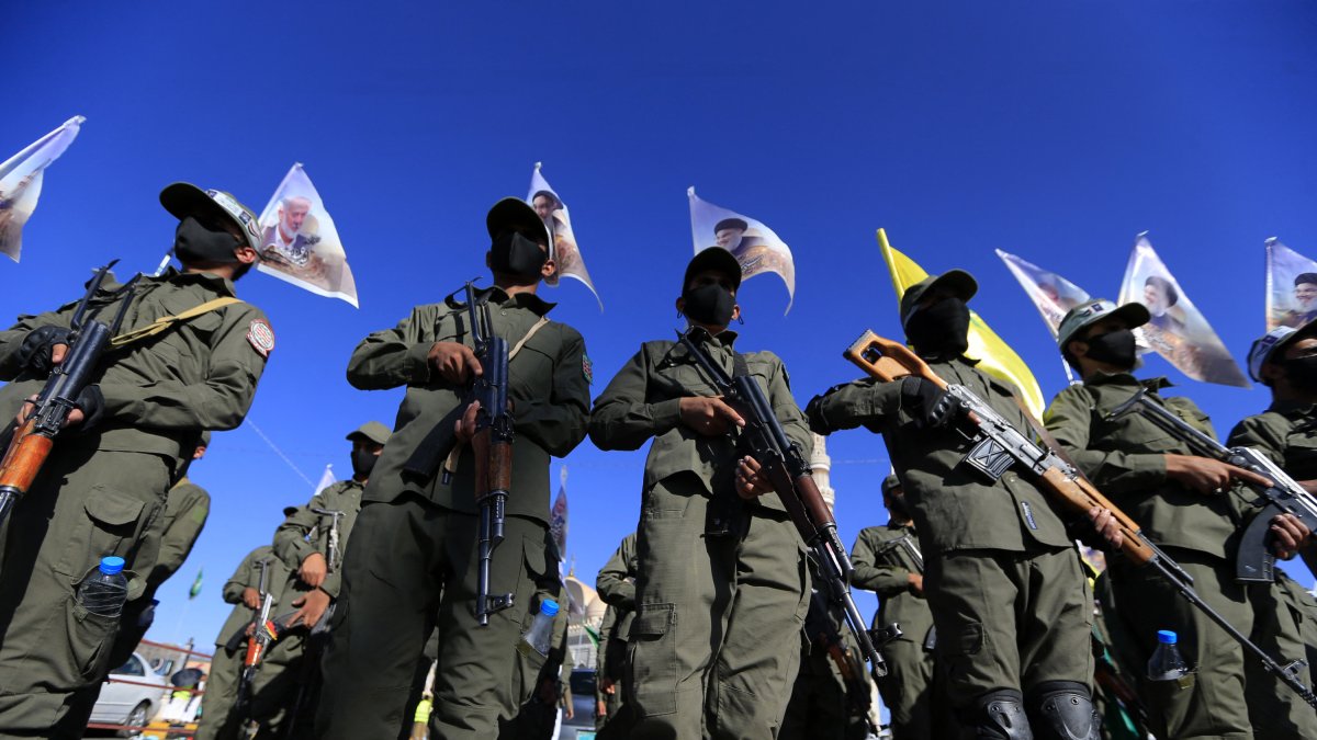 Terroristas hutíes en Yemen