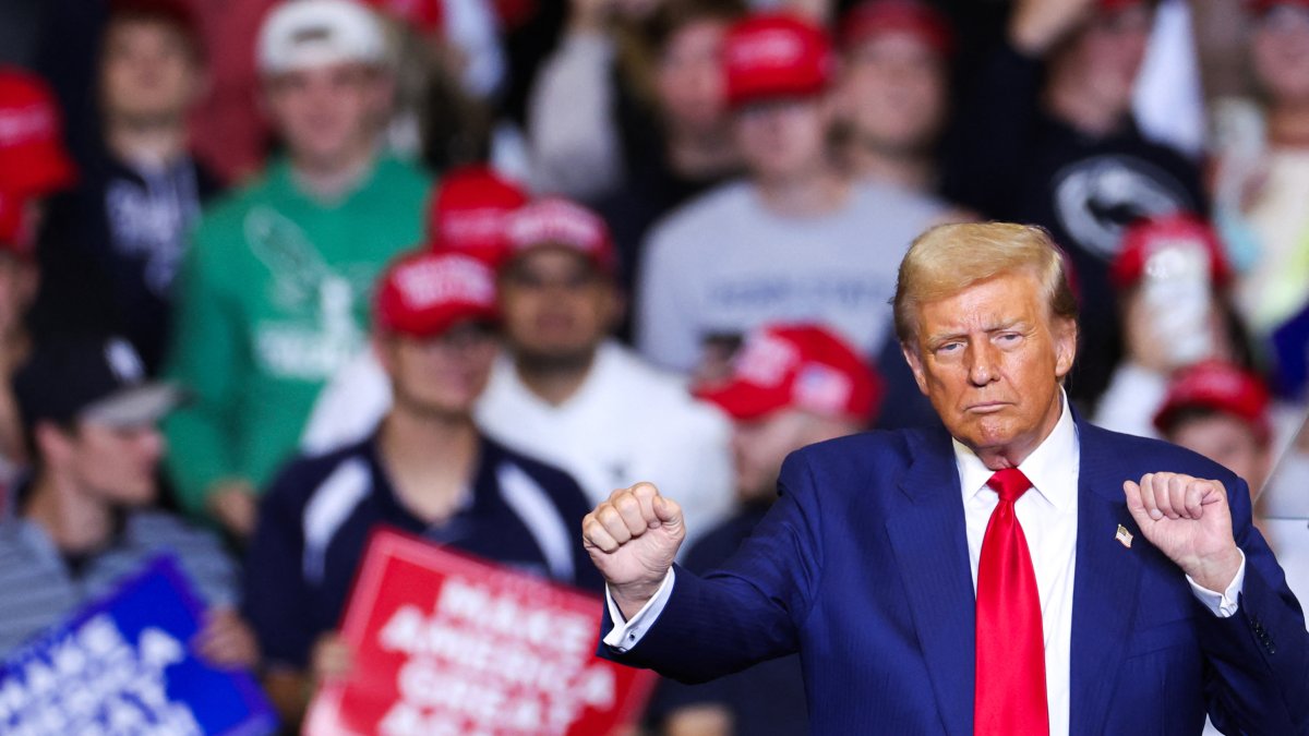 Donald Trump at a rally in Pennsylvania