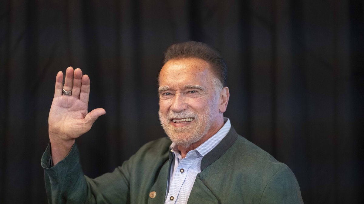 Arnold Schwarzenegger during an event in Vienna.