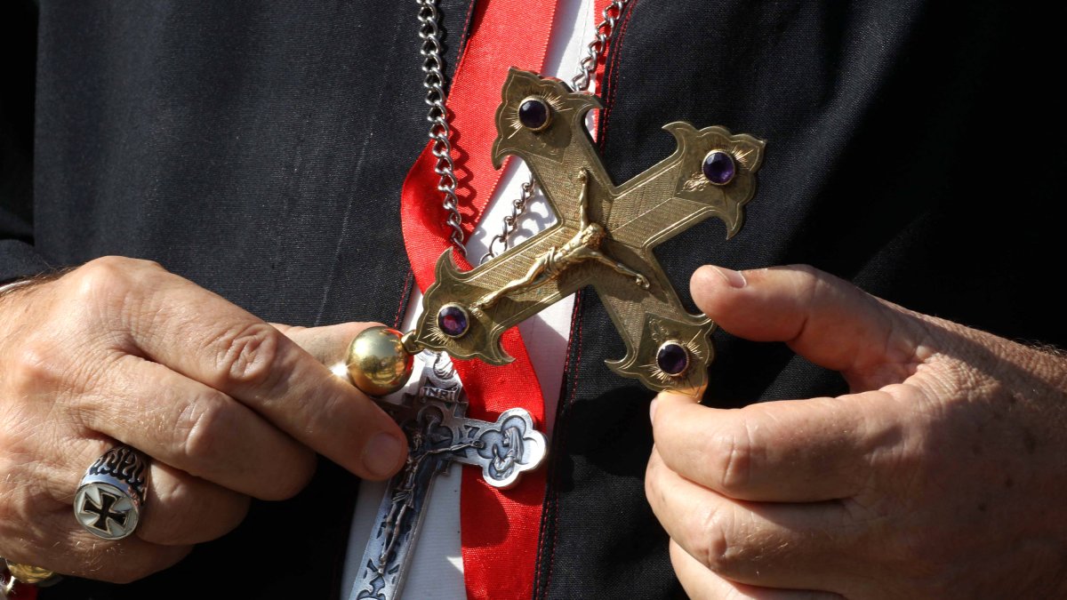 A Christian with a cross