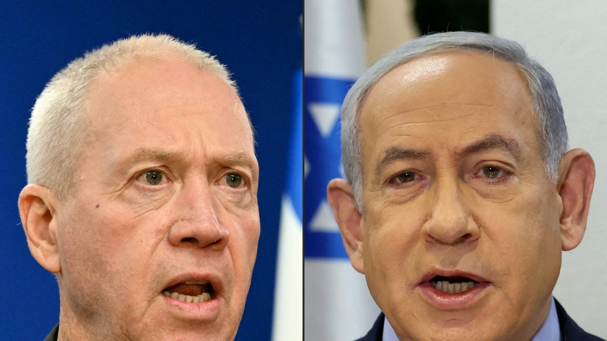 Benjamín Netanyahu (derecha) y Yoav Gallant
