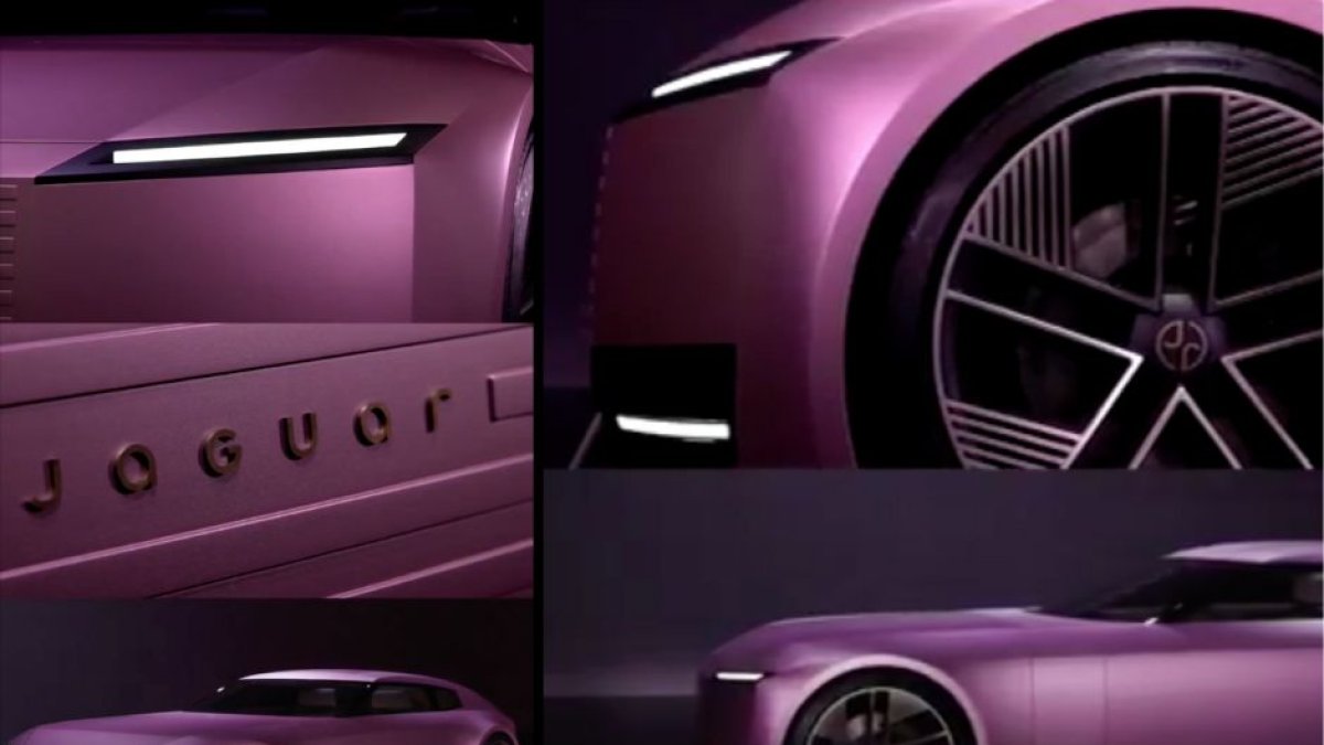 Nuevo modelo eléctrico de Jaguar rosado