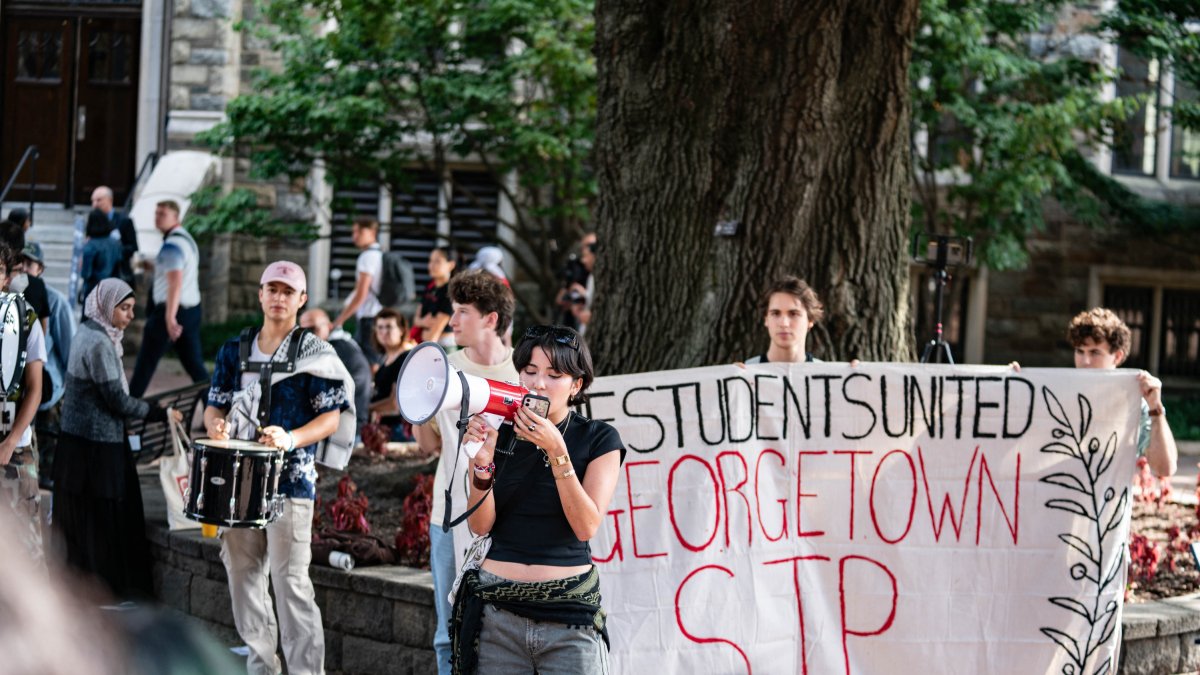 Pro-Hamas demonstration at Georgetown University.