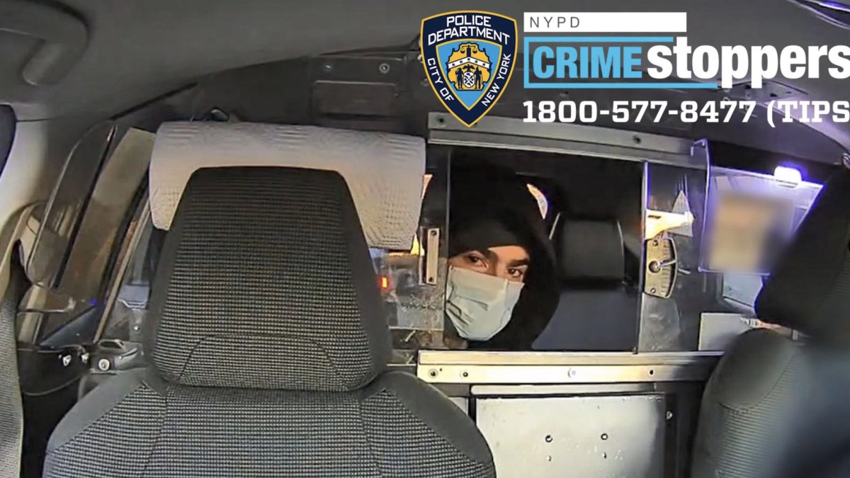 Combination of the latest two photos of the suspected killer by the NYPD.