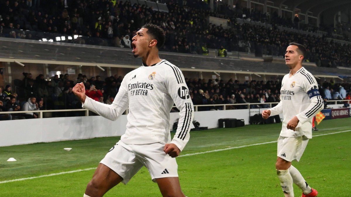 Jude Bellingham celebra un gol en la Champions