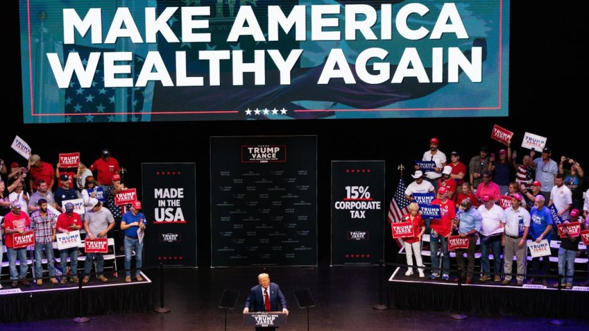 Donald Trump at a rally