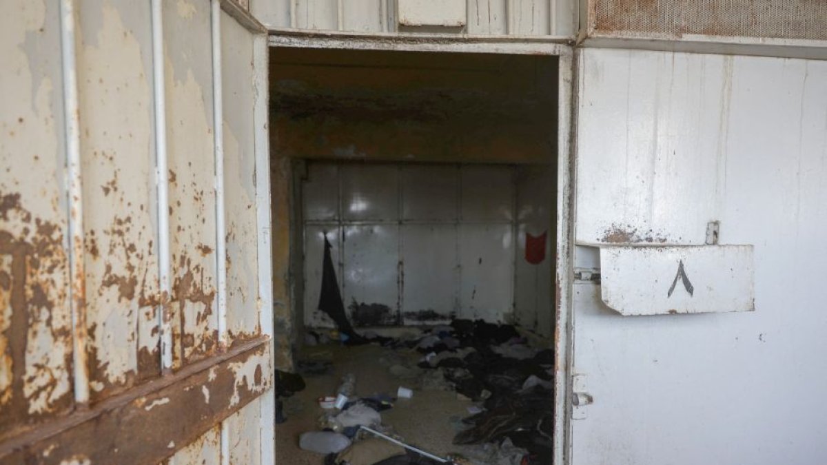 Una celda en la prisión de Saydnaya