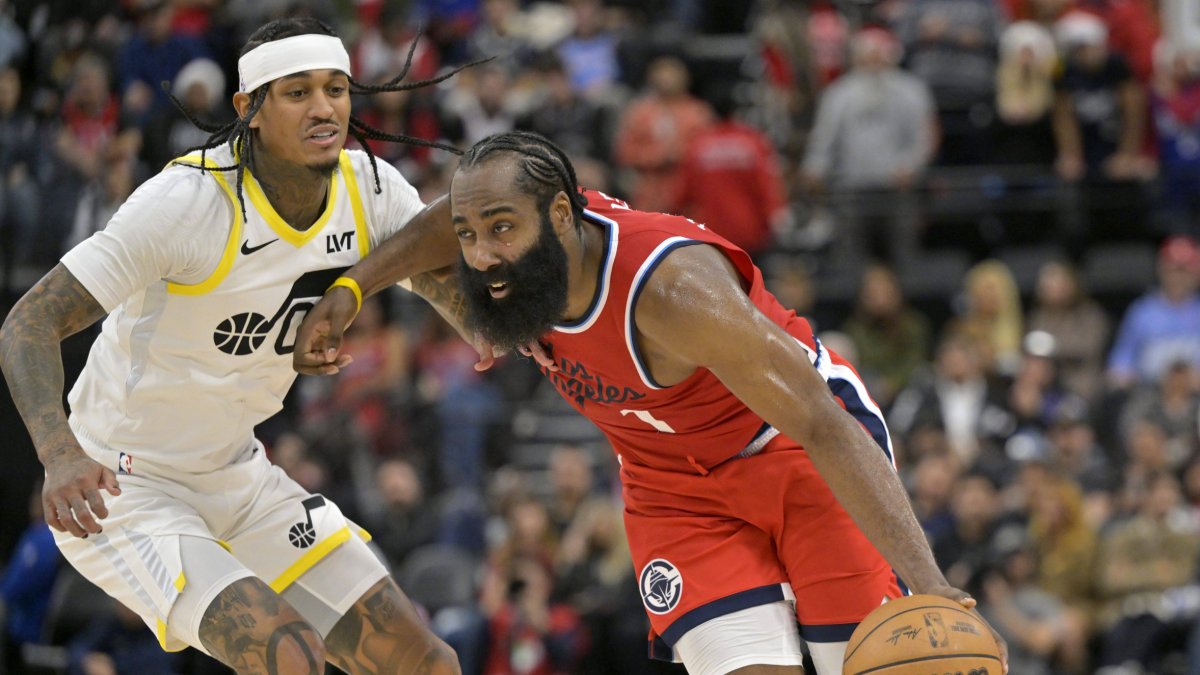 James Harden facing the Utah Jazz