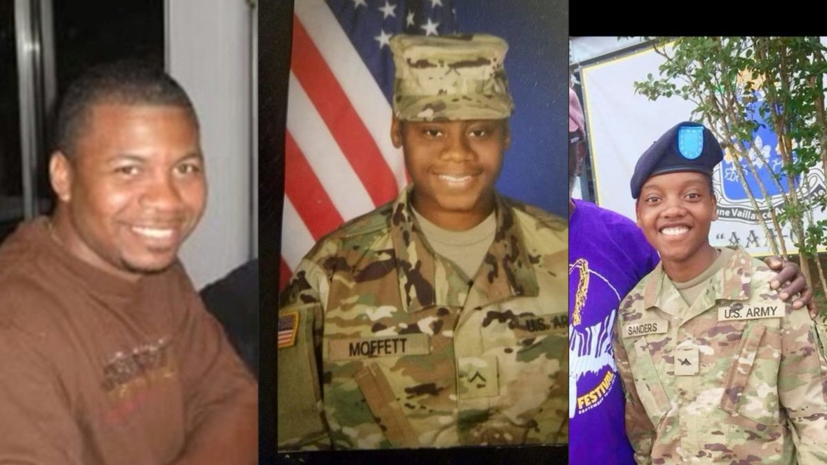 The three U.S. soldiers killed in the attack in Jordan.