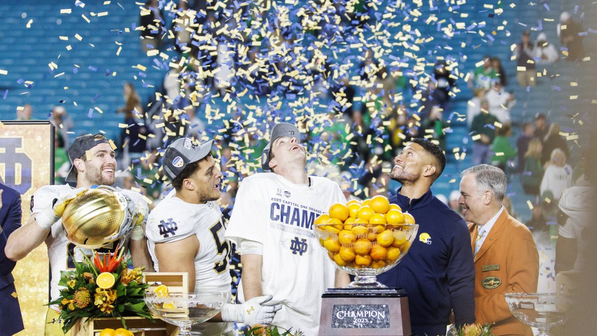 Notre Dame celebra el Orange Bowl