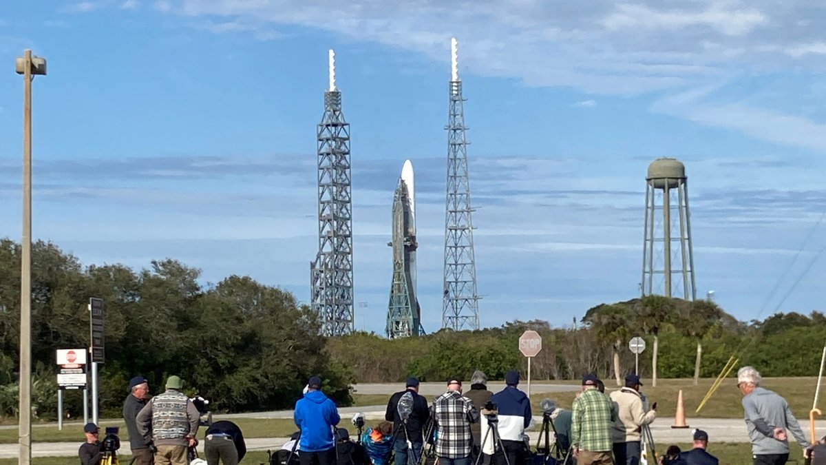 Blue Origin's New Glenn rocket at Cape Canaveral.