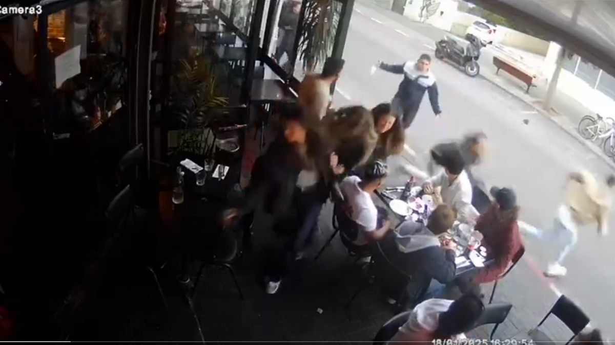 Security footage from the moment of the attack.