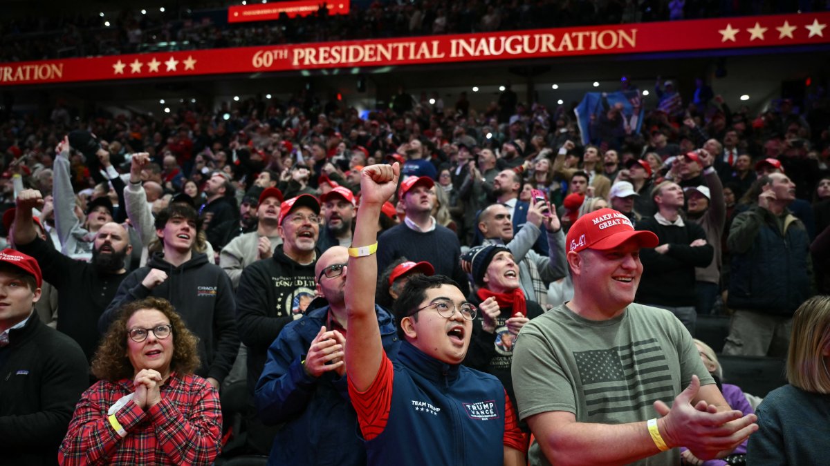 El Capital One Arena durante la inauguración de Trump