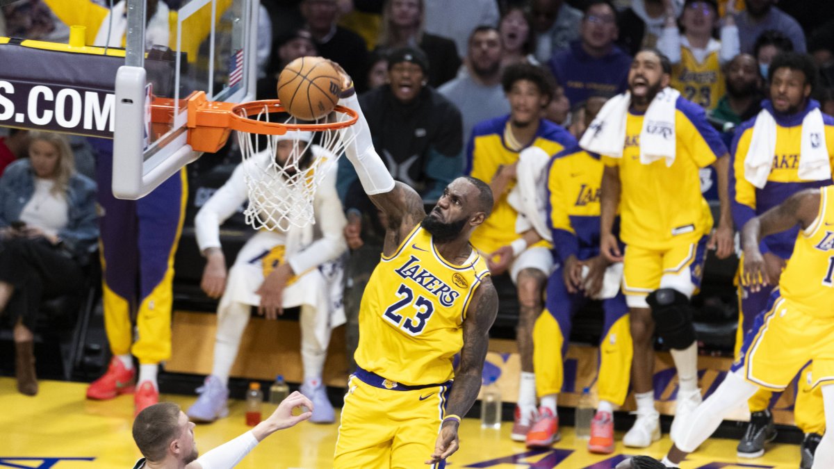 LeBron James facing the Celtics.